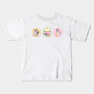 Cute Bulldog Illustrations Kids T-Shirt